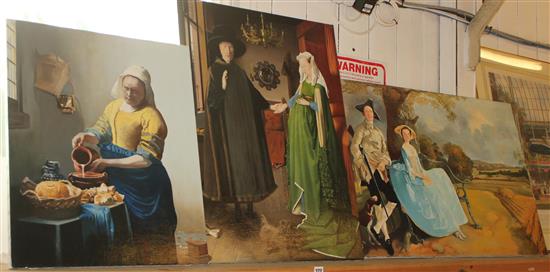 3 copies of Master paintings